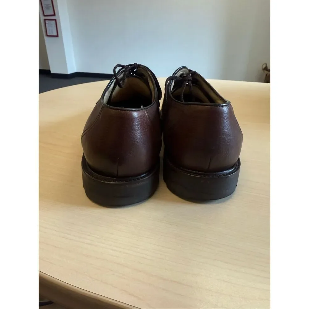 Faconnable Dark Brown Leather Lace Up Oxford Shoes sz 10.5 EUC